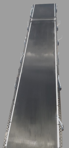 Interroll Rising falling Incline belt conveyor with leading belt GF 19782 (810+175+17907+890)-690-580